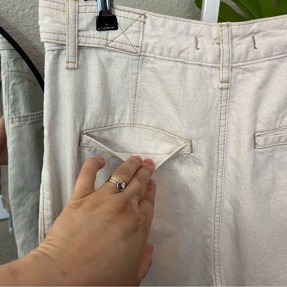 🤍 We The Free Twenty-Nine Ivory Utility Pants Sz 29 | High Rise Straight Leg - Picture 8 of 10